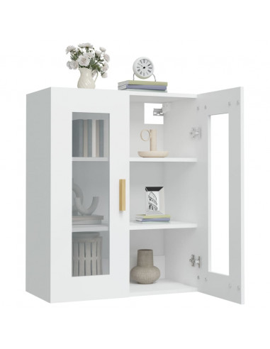 Armadietto Pensile a Parete Bianco 69,5x34x90 cm