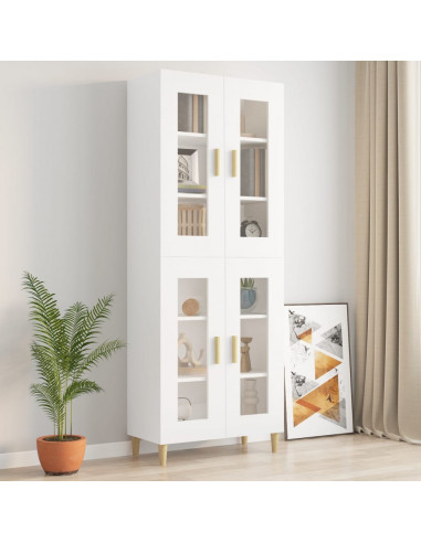 Armadietto Pensile a Parete Bianco 69,5x34x90 cm