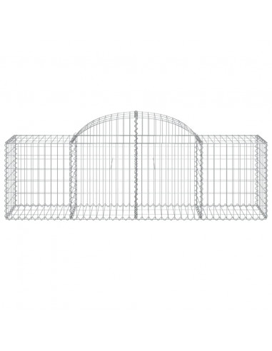 Cesti Gabbioni ad Arco 6 pz 200x50x60/80 cm Ferro Zincato