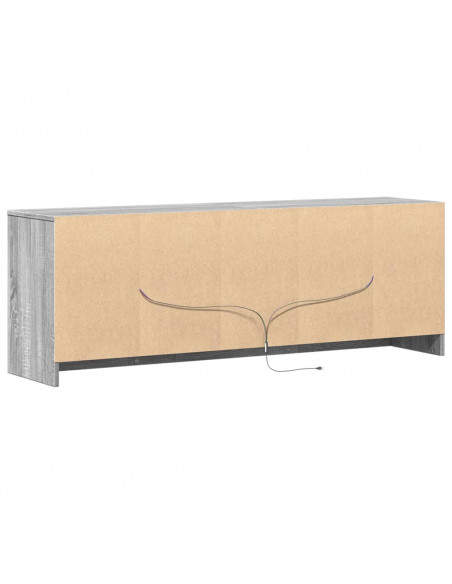 Mobile Porta TV con LED Grigio Sonoma 139,5x34x50 cm Truciolato