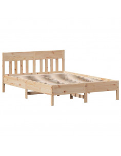 Giroletto con Testiera 135x190 cm in Legno Massello di Pino 2