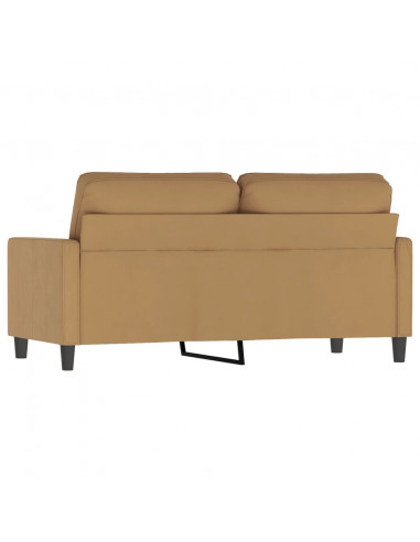 Divano a 2 Posti Marrone 140 cm in Velluto