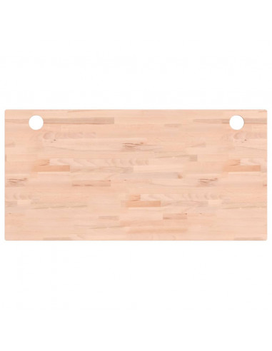 Piano Scrivania 110x55x2,5 cm in Legno Massello di Faggio