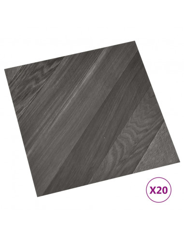 Listoni Pavimenti Adesivi 20 pz in PVC 1,86 m² Grigi a Strisce