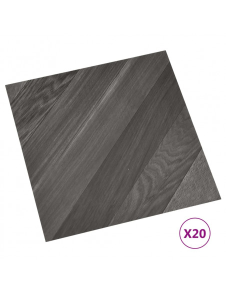 Listoni Pavimenti Adesivi 20 pz in PVC 1,86 m² Grigi a Strisce