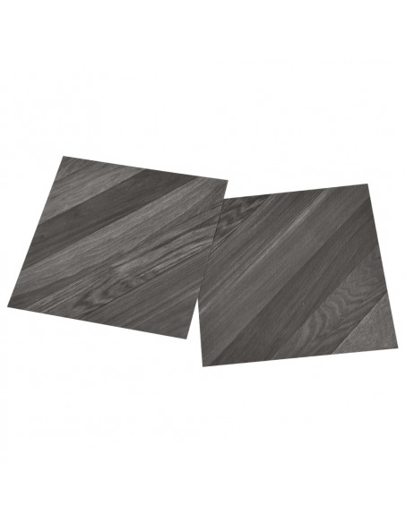 Listoni Pavimenti Adesivi 20 pz in PVC 1,86 m² Grigi a Strisce