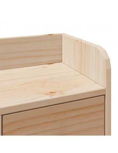 Letto Libreria senza Materasso 90x200 cm Legno Massello Pino