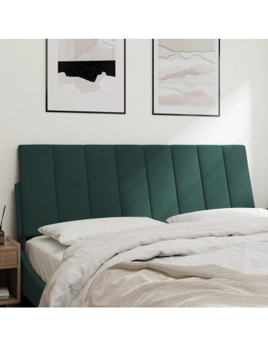 Cuscino Testiera Verde Scuro 120 cm in Velluto