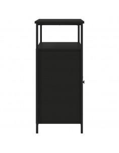 Credenza Nera 100x35x80 cm in Legno Multistrato