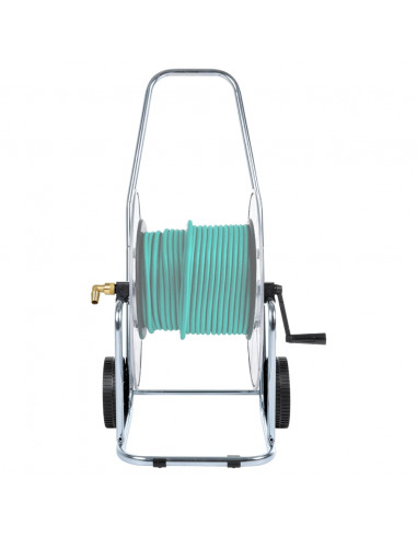 Carrello Avvolgitubo per Tubo Flessibile 80 m 3/4" in Acciaio