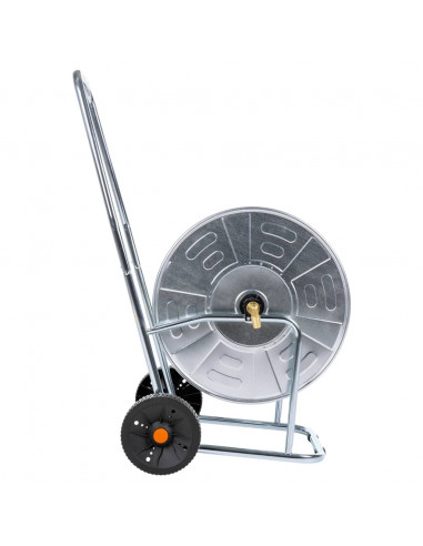 Carrello Avvolgitubo per Tubo Flessibile 80 m 3/4" in Acciaio