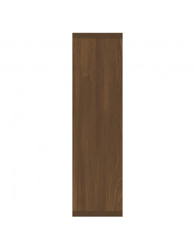 Mobile a Specchio con LED Rovere Marrone 76x15x55 cm