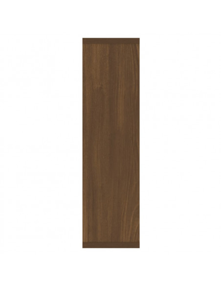 Mobile a Specchio con LED Rovere Marrone 76x15x55 cm