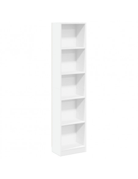 Libreria Bianca 40x24x176 cm in Legno Multistrato