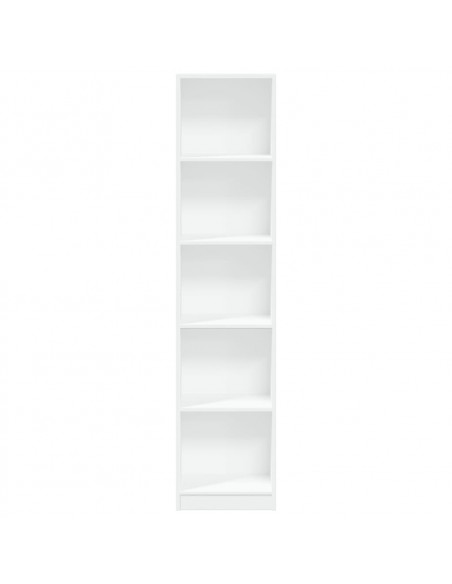 Libreria Bianca 40x24x176 cm in Legno Multistrato