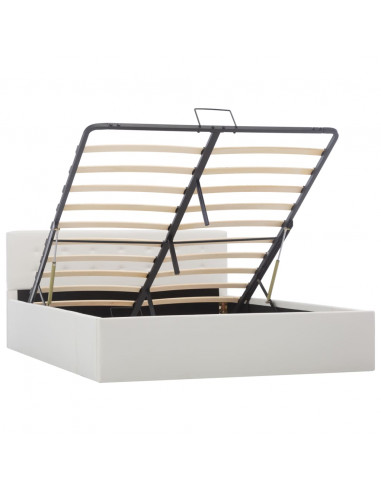 Giroletto con Contenitore Idraulico Bianco Similpelle 140x200cm