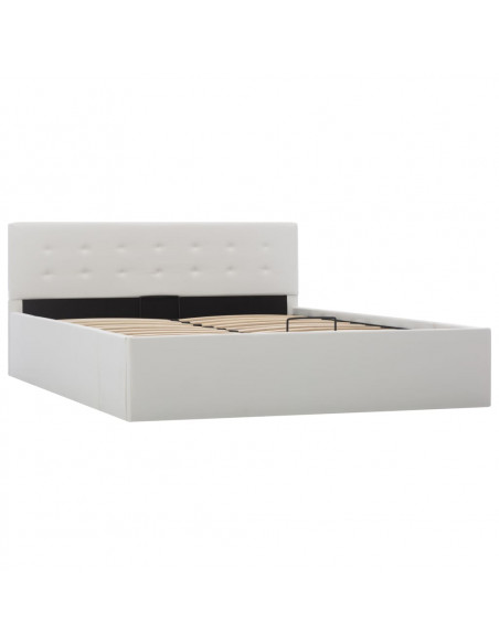 Giroletto con Contenitore Idraulico Bianco Similpelle 140x200cm