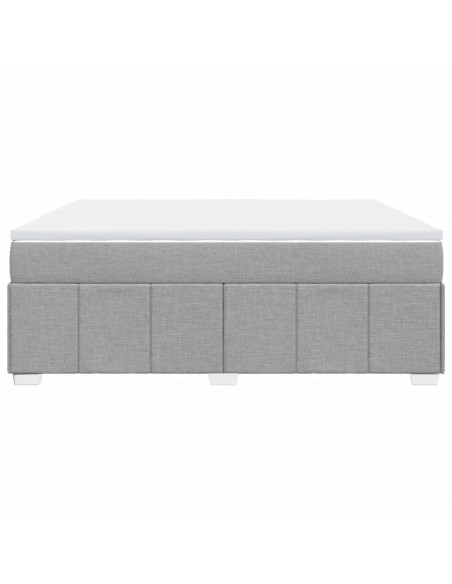 Giroletto a Molle con Materasso Grigio Chiaro180x200 cm Tessuto