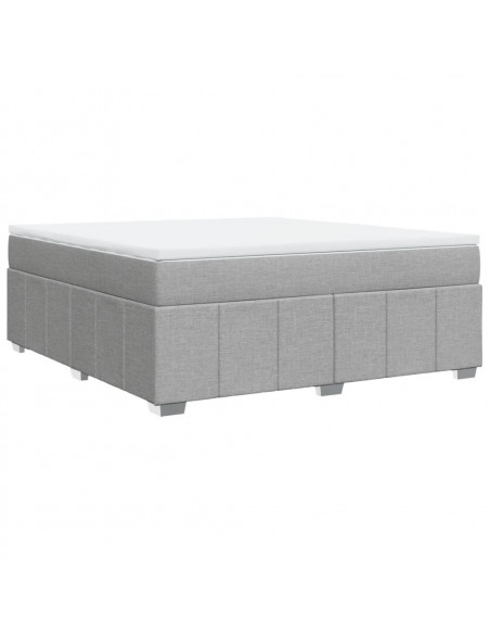Giroletto a Molle con Materasso Grigio Chiaro180x200 cm Tessuto