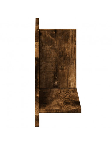 Mobile a Parete 70x16,5x30 cm Rovere Fumo in Legno Multistrato