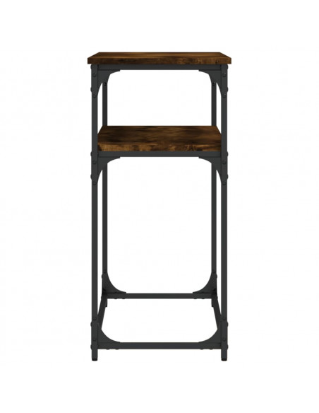 Tavolino Consolle Rovere Fumo 100x35,5x75 cm Legno Multistrato