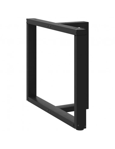 Gambe Tavolo Pranzo a Forma T 2pz Nero 90x35x(72-73)cm Acciaio