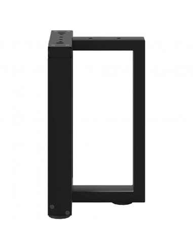 Gambe Tavolino da Caffè a T 2 pz Nero 28x25x(42-43) cm Acciaio
