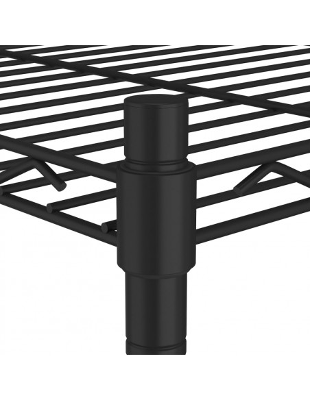 Scaffale a 5 Livelli con Ruote 75x35x155 cm Nero 250 kg