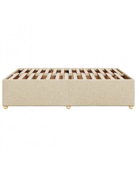Giroletto senza Materasso Crema 160x200 cm in Tessuto