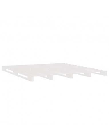 Letto a Pallet Bianco 180x200 cm Super King in Legno Massello