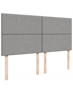 Giroletto a Molle con Materasso Grigio Chiaro180x200 cm Tessuto 2