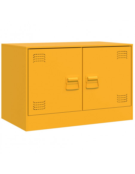 Mobili TV 2 pz Giallo Senape 67x39x44 cm in Acciaio