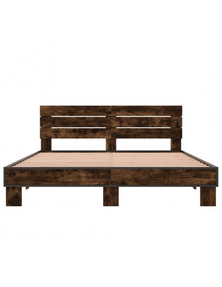 Giroletto Rovere Fumo 160x200 cm in Legno Multistrato Metallo