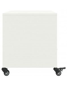 Mobile TV Bianco 68x39x43,5 cm in Acciaio Laminato a Freddo 2