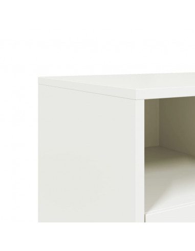 Mobile TV Bianco 68x39x43,5 cm in Acciaio Laminato a Freddo