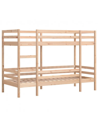 Letto a Castello 90x190 cm in Legno Massello di Pino