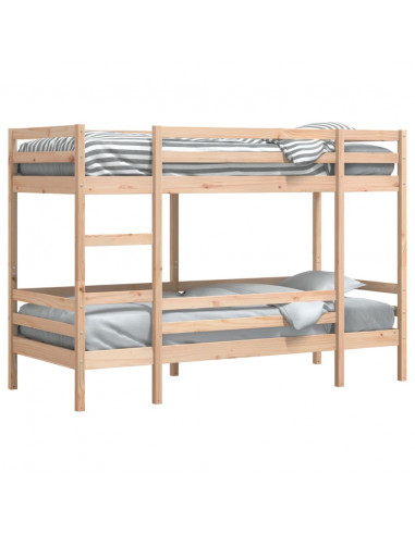 Letto a Castello 90x190 cm in Legno Massello di Pino