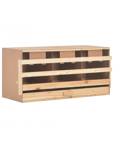 Casetta Cova per Galline 3 Scomparti 96x40x65cm Legno di Pino