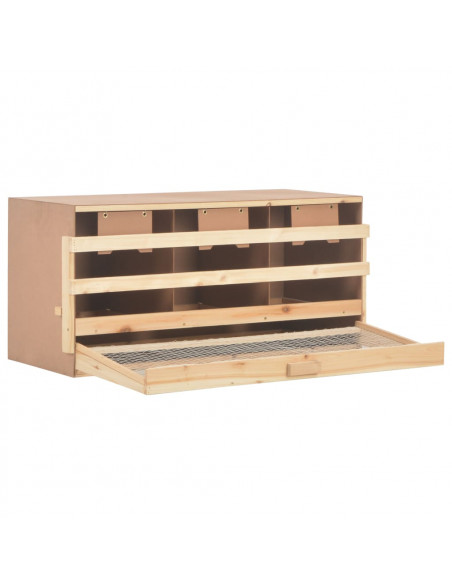 Casetta Cova per Galline 3 Scomparti 96x40x65cm Legno di Pino