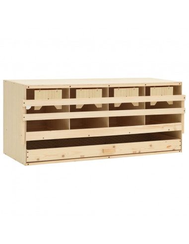 Casetta Cova per Galline 4 Scomparti 106x40x45 cm Legno di Pino