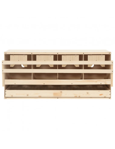 Casetta Cova per Galline 4 Scomparti 106x40x45 cm Legno di Pino