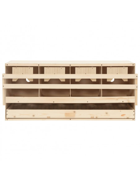 Casetta Cova per Galline 4 Scomparti 106x40x45 cm Legno di Pino