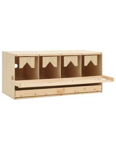 Casetta Cova per Galline 4 Scomparti 106x40x45 cm Legno di Pino
