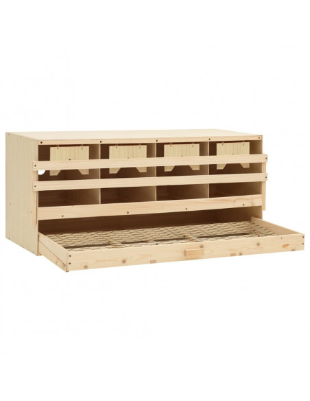 Casetta Cova per Galline 4 Scomparti 106x40x45 cm Legno di Pino