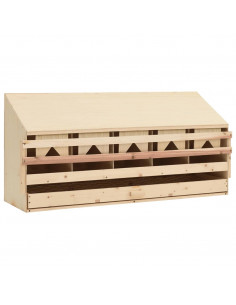 Casetta Cova per Galline 5 Scomparti 117x33x54 cm Legno di Pino 2