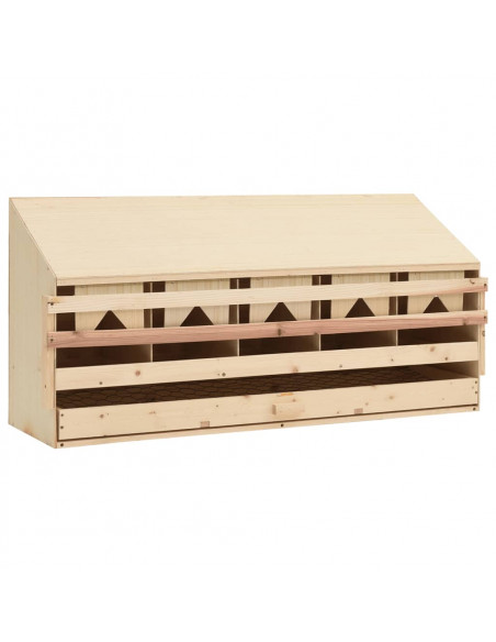 Casetta Cova per Galline 5 Scomparti 117x33x54 cm Legno di Pino