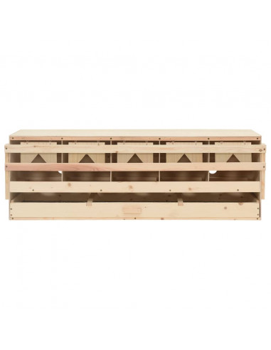 Casetta Cova per Galline 5 Scomparti 117x33x38 cm Legno di Pino