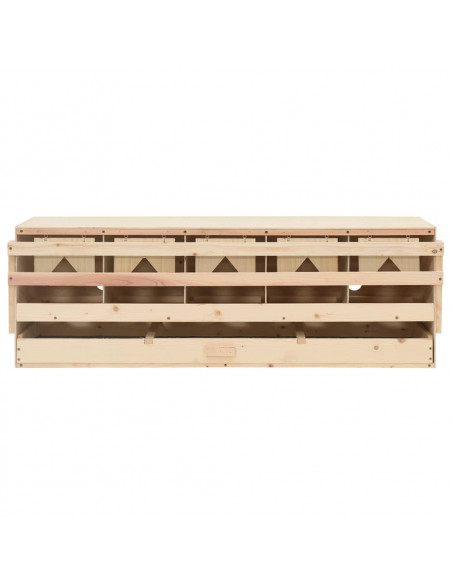 Casetta Cova per Galline 5 Scomparti 117x33x38 cm Legno di Pino