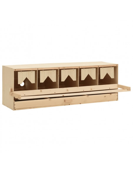 Casetta Cova per Galline 5 Scomparti 117x33x38 cm Legno di Pino