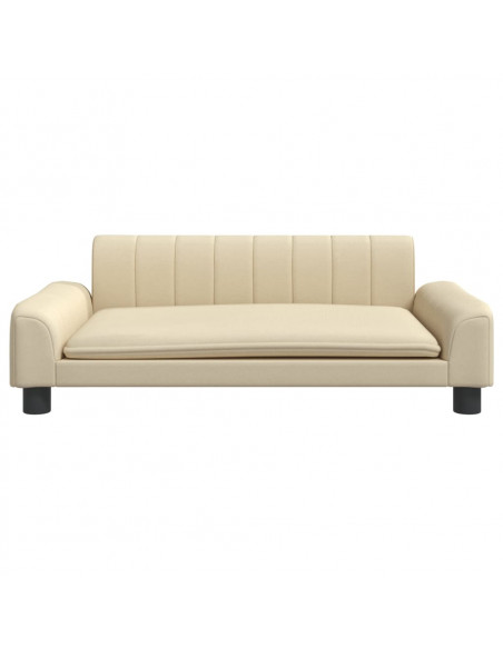 Divano per Bambini Crema 90x53x30 cm in Tessuto